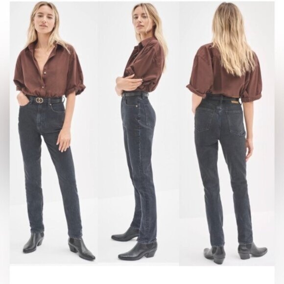 🌟 DENIM FORUM🌟 NINA SUPER HIGH RISE CIGARETTE JEANS - Picture 1 of 9